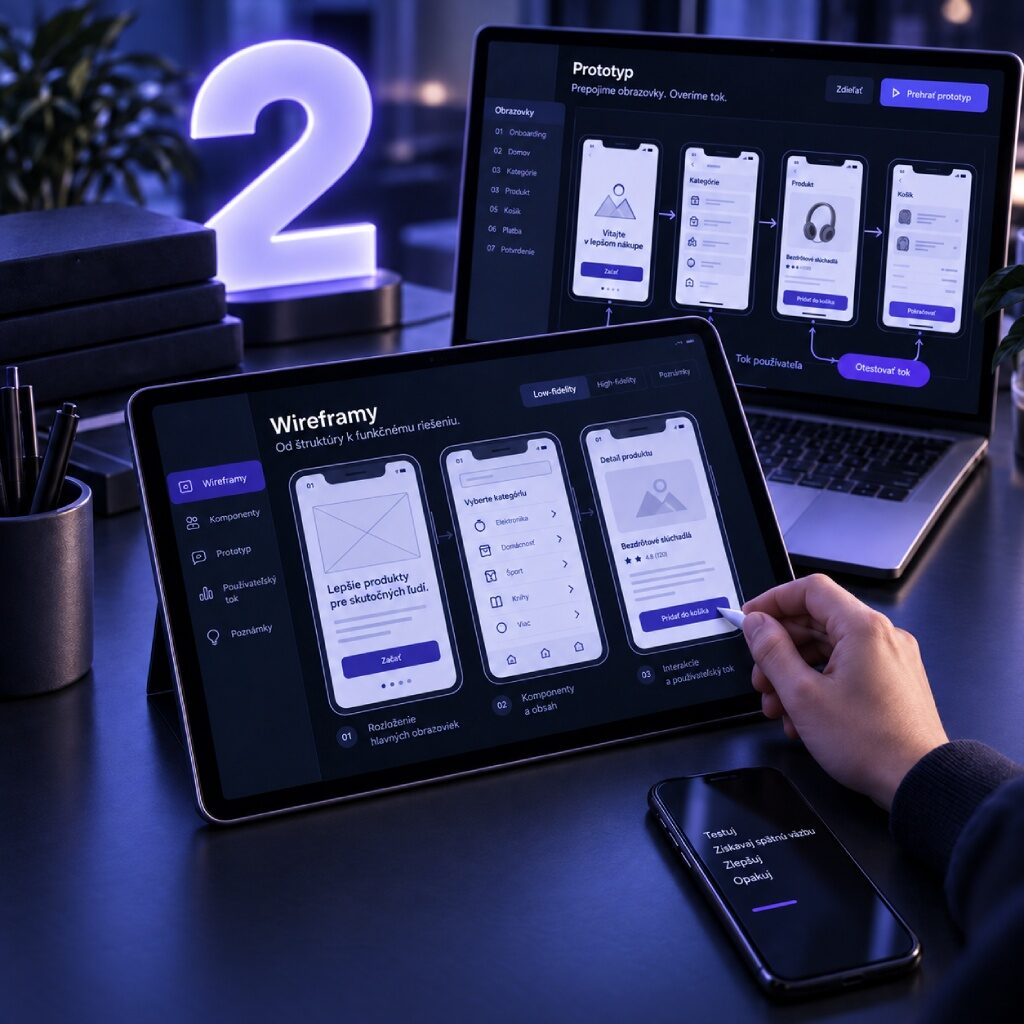 UI/UX design of a website and mobile app